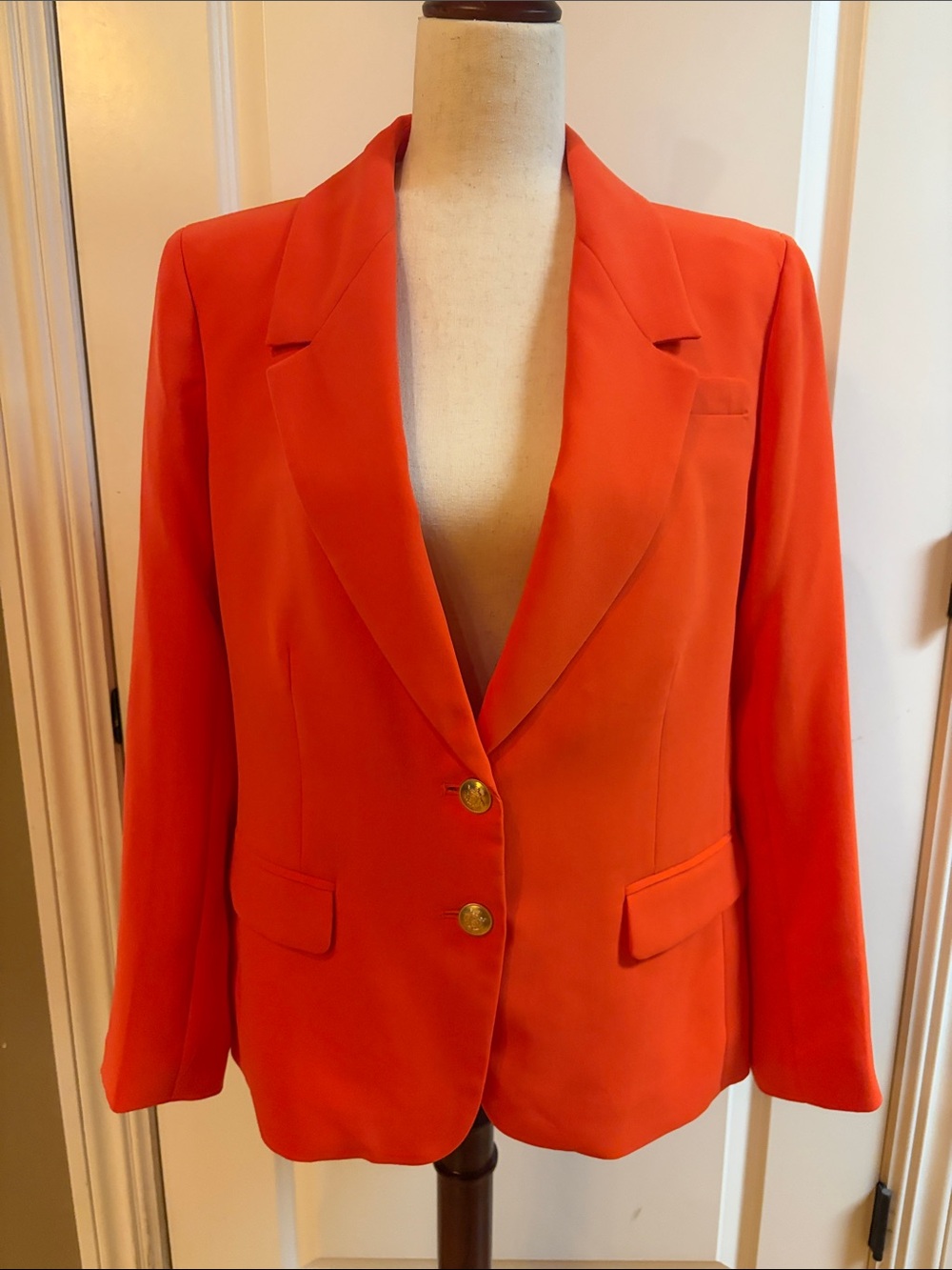 JCrew Willa Women's Orange Single-Breasted Blazer Jacket - size 8
